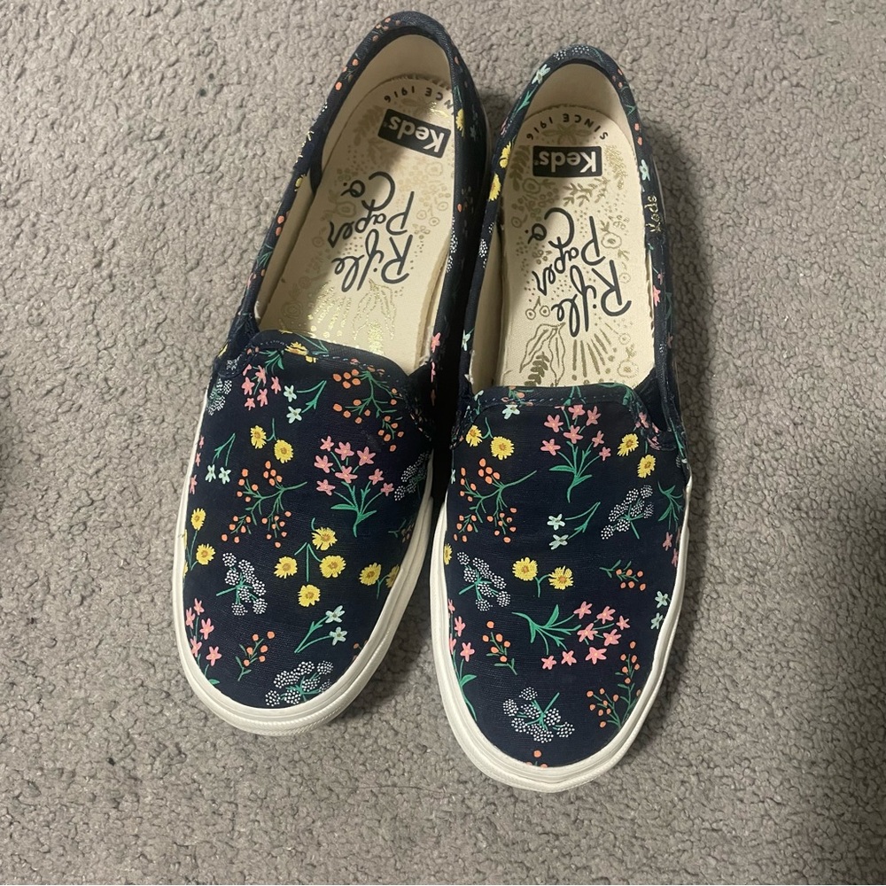 Keds Rifle Paper Co. Triple Decker Platform Slip-On Sneakers